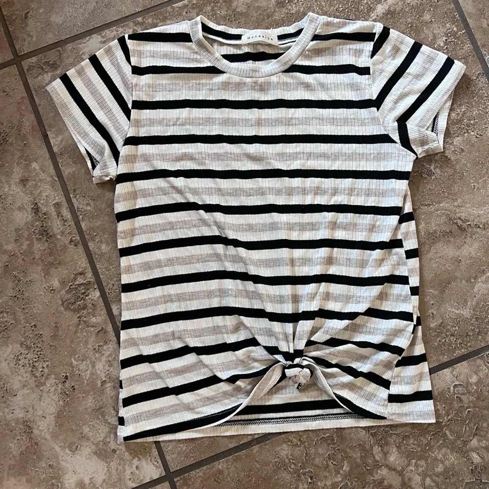 Striped crop top t-shirt